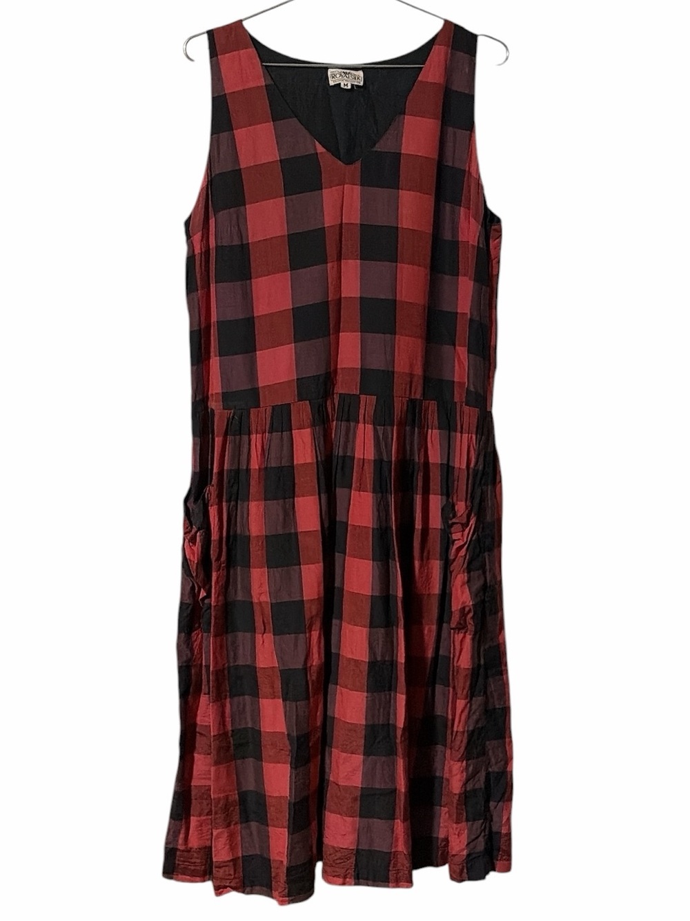 Royal Silk Buffalo Check Sleeveless Dress - Picture 2 of 4